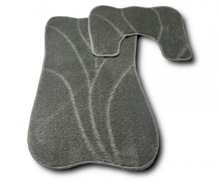 Sötétzöld egyszínű <br/>2 részes fürdőszoba szőnyeg szett